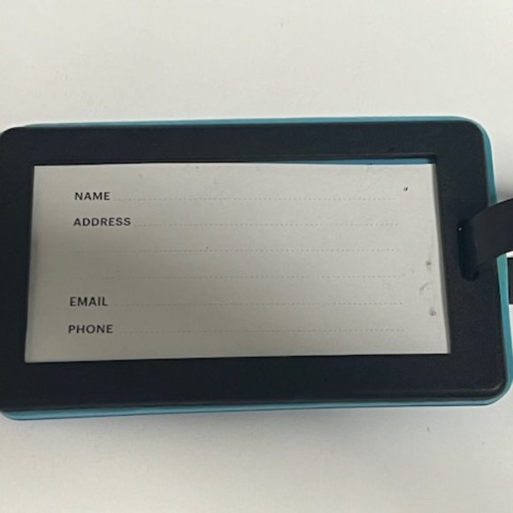 Jimmy Buffet Margaritaville Luggage Backpack ID Tag Blue Green Palm Tree 2.5"x4" - Picture 2 of 10